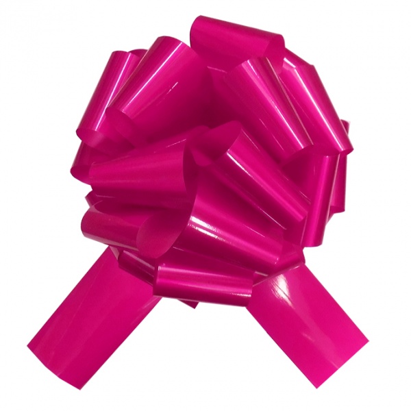 Giant Car Bow 30cm Diameter With 3m Ribbon Glossy Pink