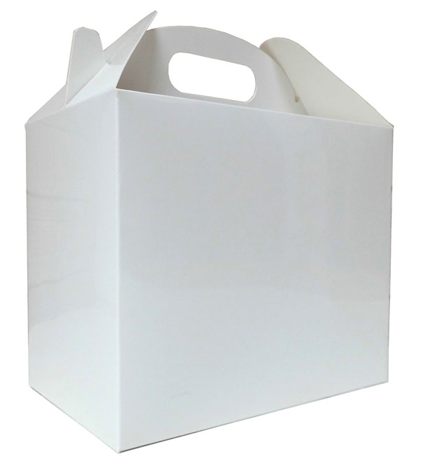 Gable Boxes 17x10x14cm (pk10) GLOSSY WHITE jaffaimports.co.uk