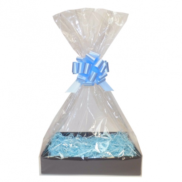 Complete Gift Basket Kit (Large) BLACK EASY FOLD TRAY / BLUE